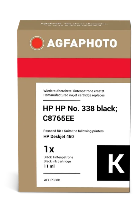 Agfa Photo APHP338B Cartouche d'encre noir compatible HP 338 (environ 480 pages) C8765EE Agfa Photo APHP338B Cartouche d'encre noir compatible HP 338 (environ 480 pages) C8765EE