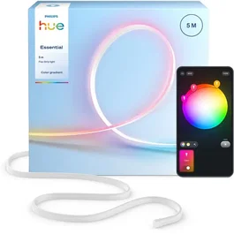 Philips Hue Ruban LED Flux 5 m, Éclairage coloré et blanc naturel intense, 1200 lumens