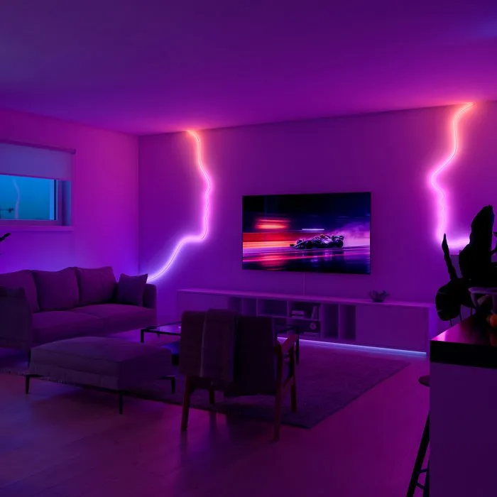 Philips Hue Flux - Ruban LED connecté intelligent - 5 mètres - Éclairage coloré et blanc naturel - 1200 lumens - Contrôle par application et assistant vocal