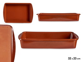 LA DEHESA Fonte rectangulaire 32 x 23 cm miel, lot de 8