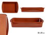 LA DEHESA Fonte rectangulaire 32 x 23 cm miel, lot de 8