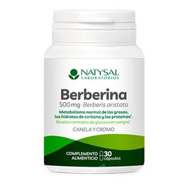 NATYSAL Berbérine 500 mg avec Canelle et Chrome, 30 Capsules