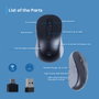 Ewent EW3204 Souris sans fil optique 1600 DPI 6 boutons noir et gris