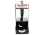 Collants pour femme Halloween noirs avec imprimé chauves-souris blanches - Accessoire pour costume sorcière, gothique