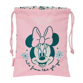 SAFTA Sac à goûter Disney Minnie Mouse Minty avec cordon de serrage - 20x25 cm