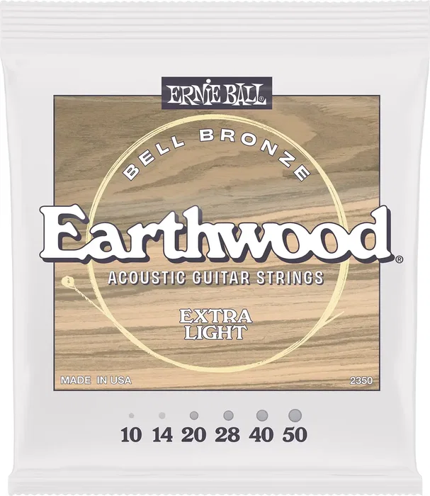 Ernie Ball Earthwood Bell Bronze Extra Light 10-50 Jeu de cordes pour guitare acoustique