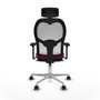 Piqueras y Crespo Chaise de Bureau Jorquera Rouge avec Appui-tête