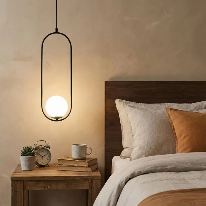 D By M.Red Suspension Lustre D Bicolore Noir et Blanc