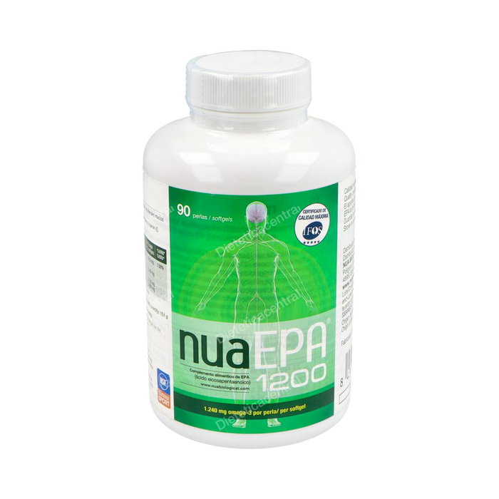 NUA Nuaepa 1200 mg Omega-3 EPA DHA 90 Perles Complément Alimentaire IFOS Triglycéride NUA Nuaepa 1200 mg Omega-3 EPA DHA 90 Perles Complément Alimentaire IFOS Triglycéride