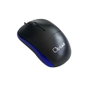 L - Link Souris Optique USB Noire et Bleue, Ergonomique pour Gauchers et Droitiers, 2 Boutons