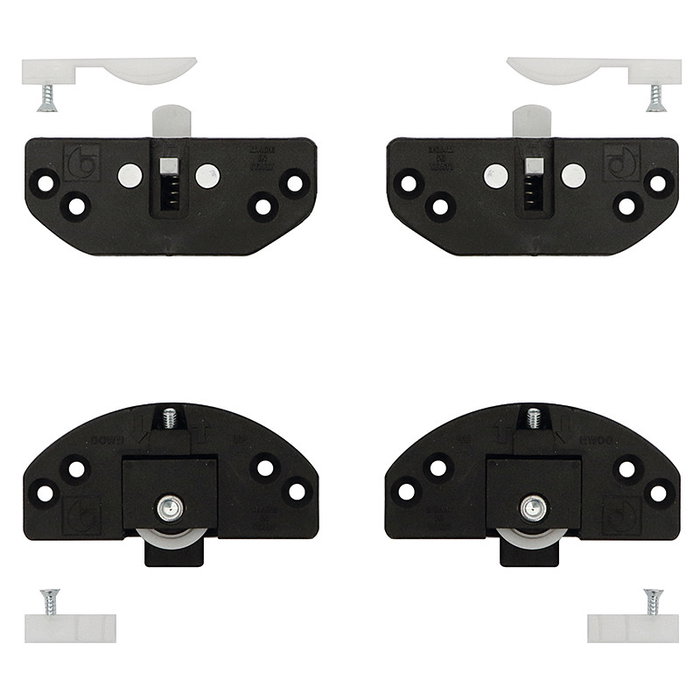 TERNO - Kit de coulisses pour porte de placard CORREBASE 406-412L - Compatible bois, verre et aluminium - Capacité de charge jusqu'à 50 kg TERNO - Kit de coulisses pour porte de placard CORREBASE 406-412L - Compatible bois, verre et aluminium - Capacité de charge jusqu'à 50 kg