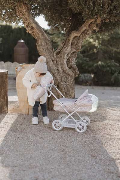 Muñecas Arias - Poussette Fantasy avec capote et sac de transport - 37x56x56 cm, Hauteur guidon : 55 cm, Pour enfant à partir de 3 ans