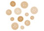 Innspiro Boutons en bois naturel tailles assorties 30 pièces