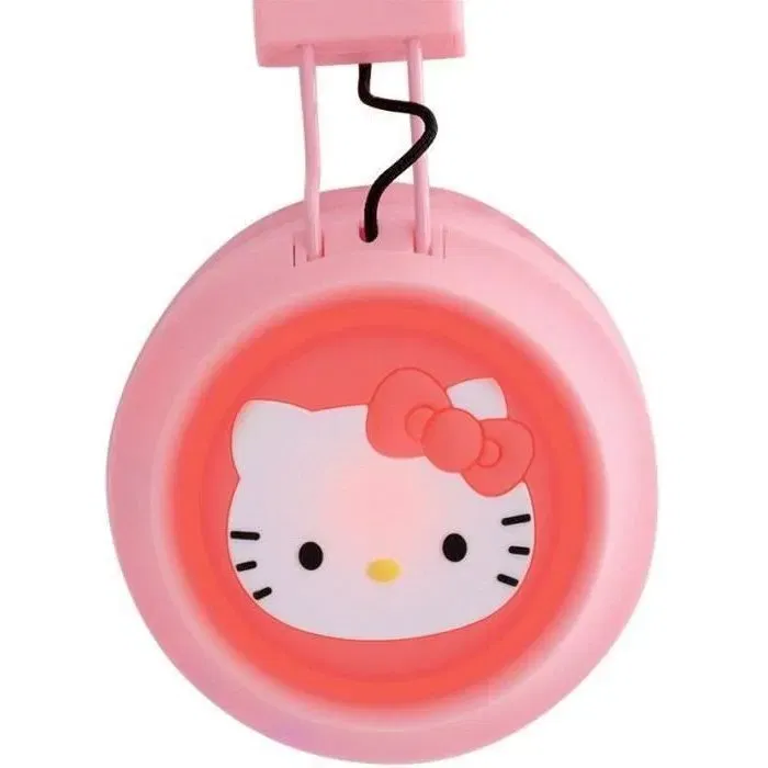 Jemini Casque Audio Enfant Bluetooth HELLO KITTY avec Micro, Limiteur 85 dB, Autonomie 8h, Ajustable 18-22 cm, Câbles USB et Audio Inclus, Pour 3 Ans et Plus