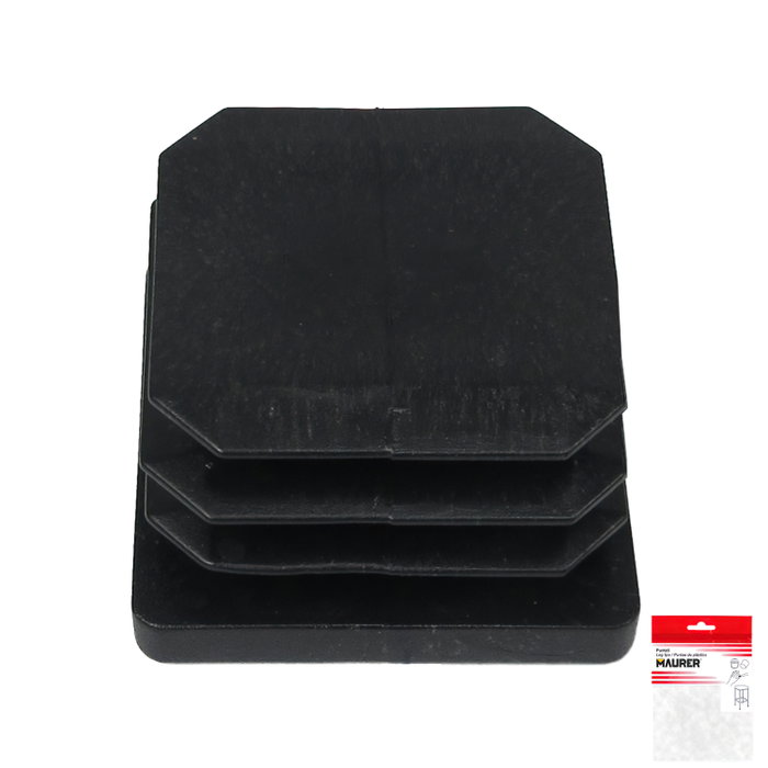 MAURER Embout carré intérieur noir 35x35 mm - Blister de 4 pièces