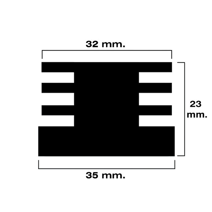 MAURER Embout carré intérieur noir 35x35 mm - Blister de 4 pièces
