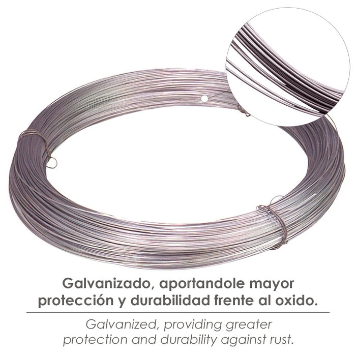 WOLFPACK LINEA PROFESIONAL Fil de fer galvanisé bobine 25 kg Nº 16 - 2,7 mm