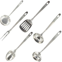 Fackelmann Ensemble d'ustensiles de cuisine Oxford, 6 pièces, Inox