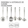 Fackelmann Ensemble d'ustensiles de cuisine Oxford, 6 pièces, Inox