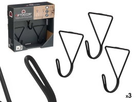 GIFTDECOR Set de 3 cintres triangle noir
