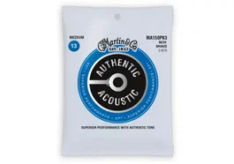 MARTIN Jeu de cordes acoustiques Authentic SP Bronze 80/20 Medium 13-56 (Pack de 3)
