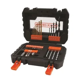 BLACK+DECKER Coffret Perçage et Vissage A7233-XJ - 31 Accessoires Inclus: Forets Bois, Béton, HSS-TiN et Embouts