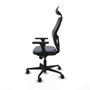 Piqueras y Crespo Chaise de Bureau avec Appui-tête Jorquera 3D036N1 Gris