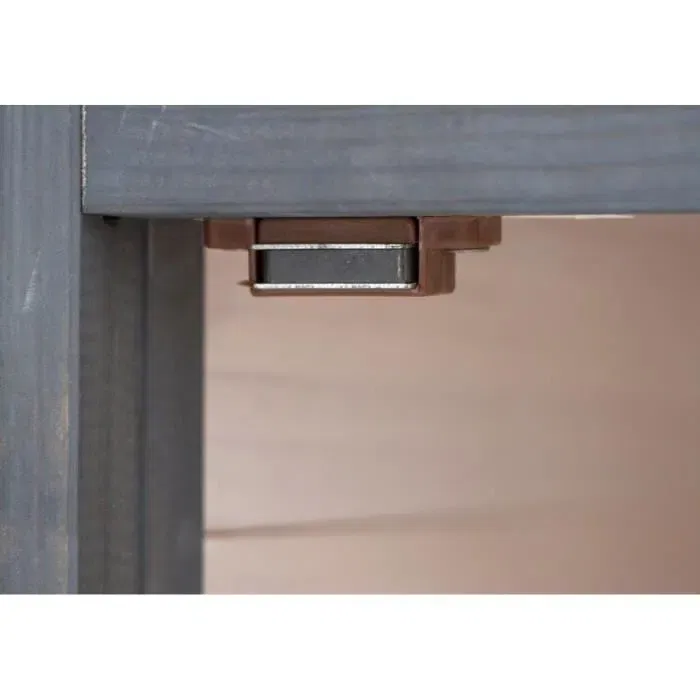 Kerbl Maison de toilette pour chat IDA - Bac à litière avec tiroir de rangement - 58 x 45 x 60 cm, entrée 10,5 cm - Blanc et bleu