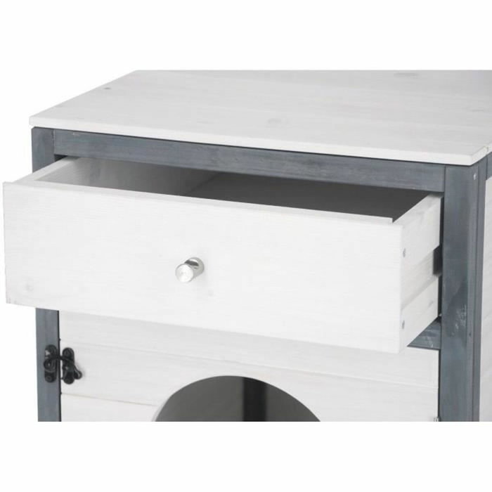 Kerbl Maison de toilette IDA Blanc et bleu