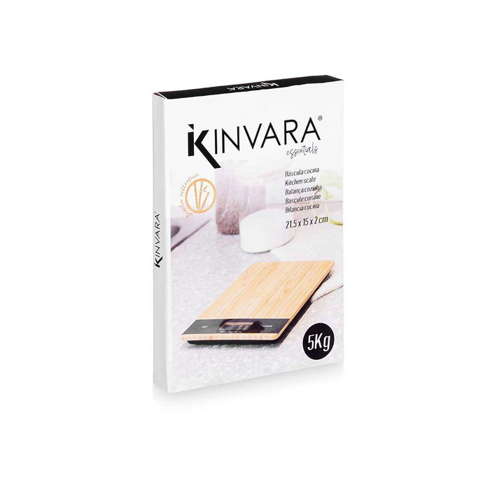 KINVARA BASCULA DIGITAL BAMBU 5KG KINVARA BASCULA DIGITAL BAMBU 5KG