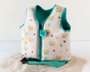KioKids Gilet de flottaison Happy Summer en néopré pour bébé 2-3 ans, motif escargots et coccinelles, sécurité maximale, lavable, séchage rapide