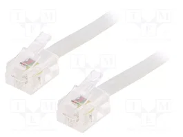 GEMBIRD Câble téléphonique plat RJ11 3m blanc
