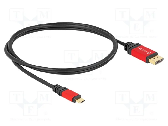 DELOCK Câble USB-C vers DisplayPort 1.4, 1m, Noir DELOCK Câble USB-C vers DisplayPort 1.4, 1m, Noir