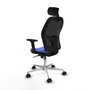 Piqueras y Crespo Chaise de Bureau avec Appui-tête 2D086N2 Bleu clair