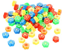 Innspiro Perles en pâte polymère fleurs 5 modèles 10mm 100u