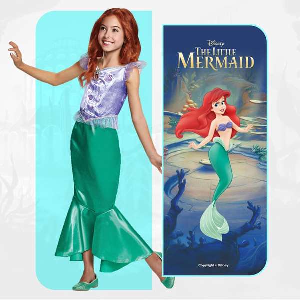 Disney Princess Déguisement Ariel Violet 7-8 Ans