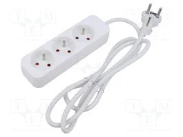LANBERG Rallonge réseau H05VV-F 3m 3G1,5mm² blanc