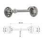 WOLFPACK LINEA PROFESIONAL Aldabilla Multiusos Renforcée 100 mm Laiton Nickelé Mat