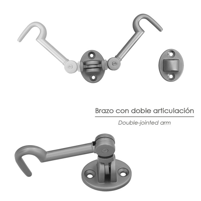 WOLFPACK LINEA PROFESIONAL Aldabilla Multiusos Renforcée 100 mm Laiton Nickelé Mat