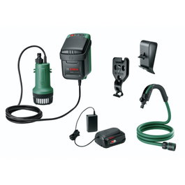 Bosch GardenPump 18V-2000 avec batterie 2,5 Ah et accessoires de fixation
