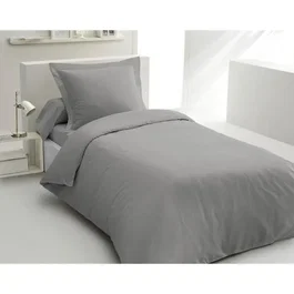 Lovely Home Parure de couette 140x200 cm Gris acier