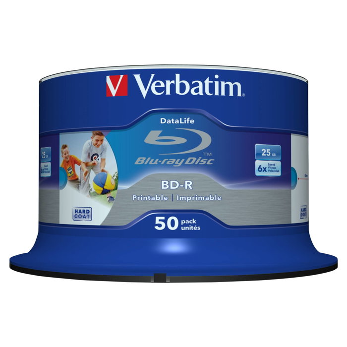 Verbatim BD-R Blu-ray 25 Go 6x Wide Printable Verbatim BD-R Blu-ray 25 Go 6x Wide Printable