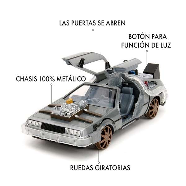 DeLorean Regreso al Futuro III 1885 Voiture Miniature Échelle 1:24 Collection - Smoby