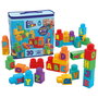 MEGA BLOKS - Sac de 30 grands blocs de construction Fisher-Price, avec blocs alphabet, jouet éducatif pour enfants dès 1 an - Hrr60