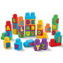MEGA BLOKS - Sac de 30 grands blocs de construction Fisher-Price, avec blocs alphabet, jouet éducatif pour enfants dès 1 an - Hrr60