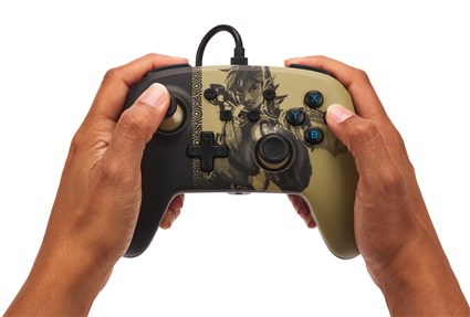 PowerA NSGP0084-01 Manette avec câble améliorée pour Nintendo Switch - Design Ancient Archer - Fonctions avancées, boutons assignables, prise casque et câble USB-C 3 m