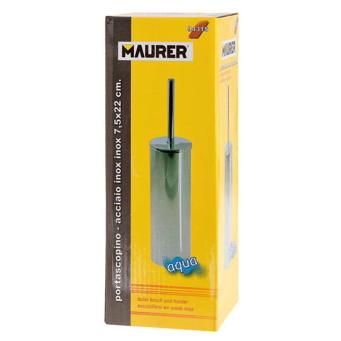 MAURER Boîte brosse WC sol inoxydable