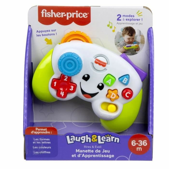Fisher-Price Manette de jeu et d'apprentissage Rires et Éveil HXB63