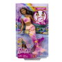 Barbie Sirène Fleur Magique - Poupée aux longs cheveux bruns