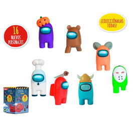 Bizak Among Us Saison 2 - Pack 1 Caja Sorpresa 64112207, Figurine Surprise à Collectionner avec Costume, 16 Modèles Différents, Version Espagnole